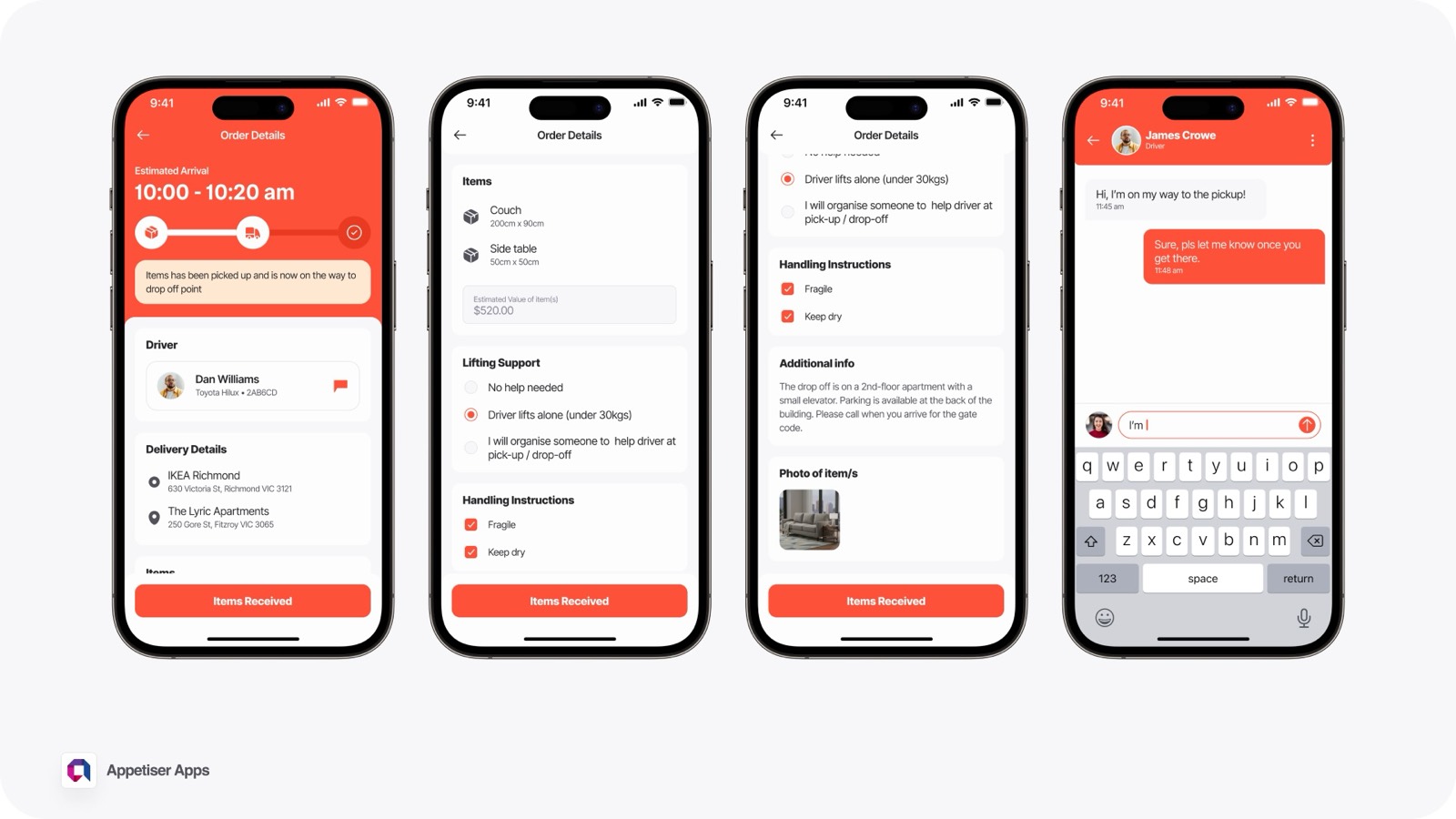 Villagr booking flow — pick-up to drop-off